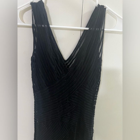 Phase Eight Elegant Sheer Ribbed Black Long dress with slip Special Occasion 4 - Picture 9 of 9